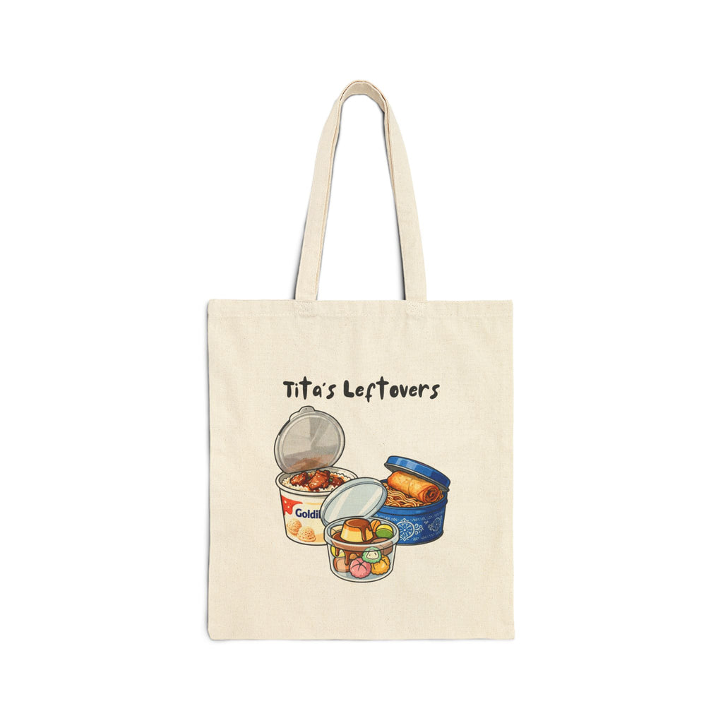 Tita's Leftovers Tote Bag | Illustrated Food Containers, Cute Kitchen Art