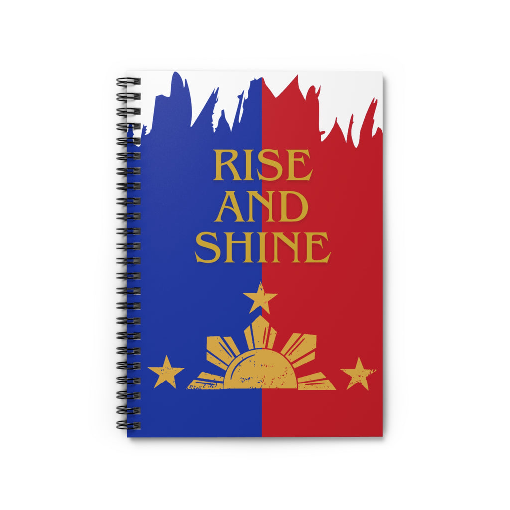 Rise and Shine Spiral Notebook — Philippine Sun & Stars Journal (Ruled)