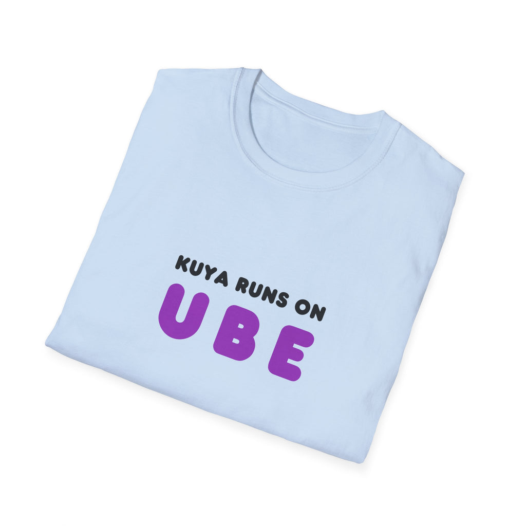 “Kuya Runs on Ube” T-Shirt — Filipino Foodie Purple Ube Dessert Tee
