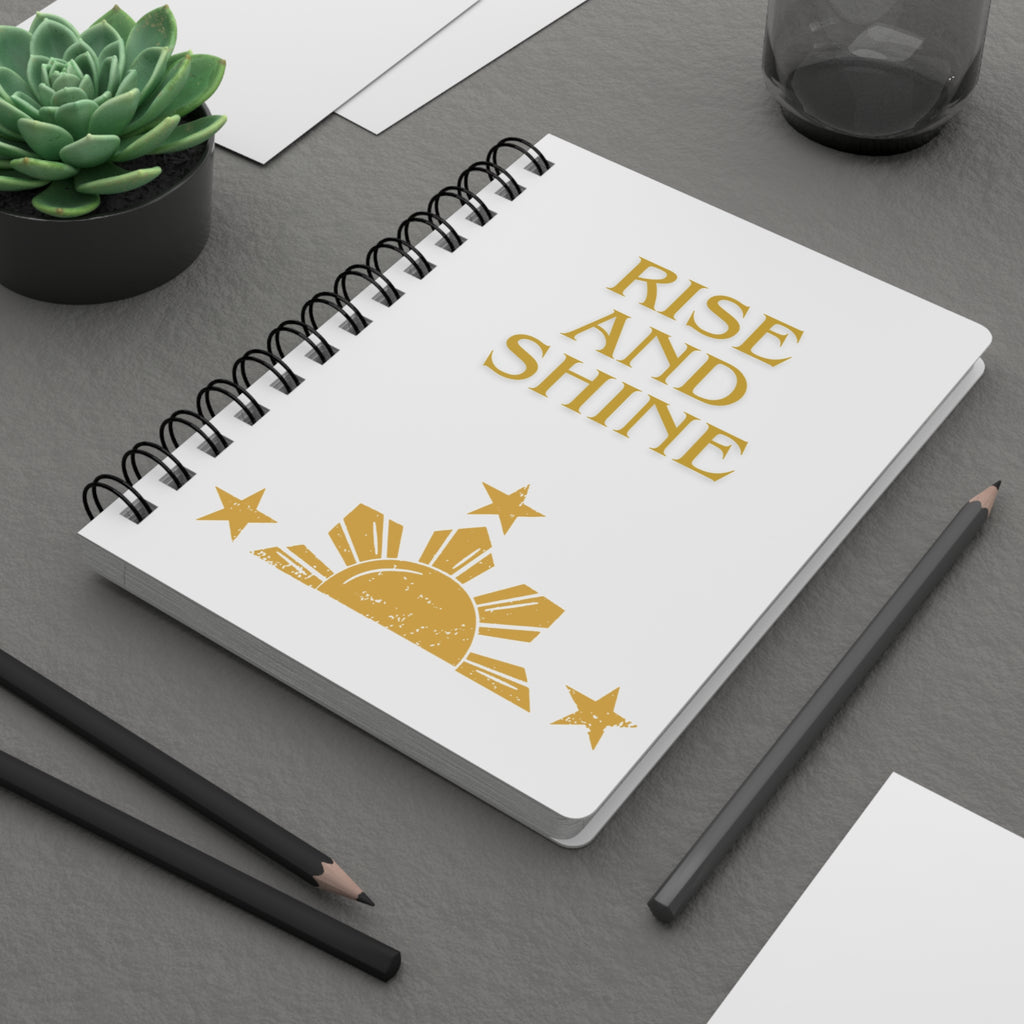 Spiral Notebook — "Rise and Shine / Chase That Grind" Motivational Journal