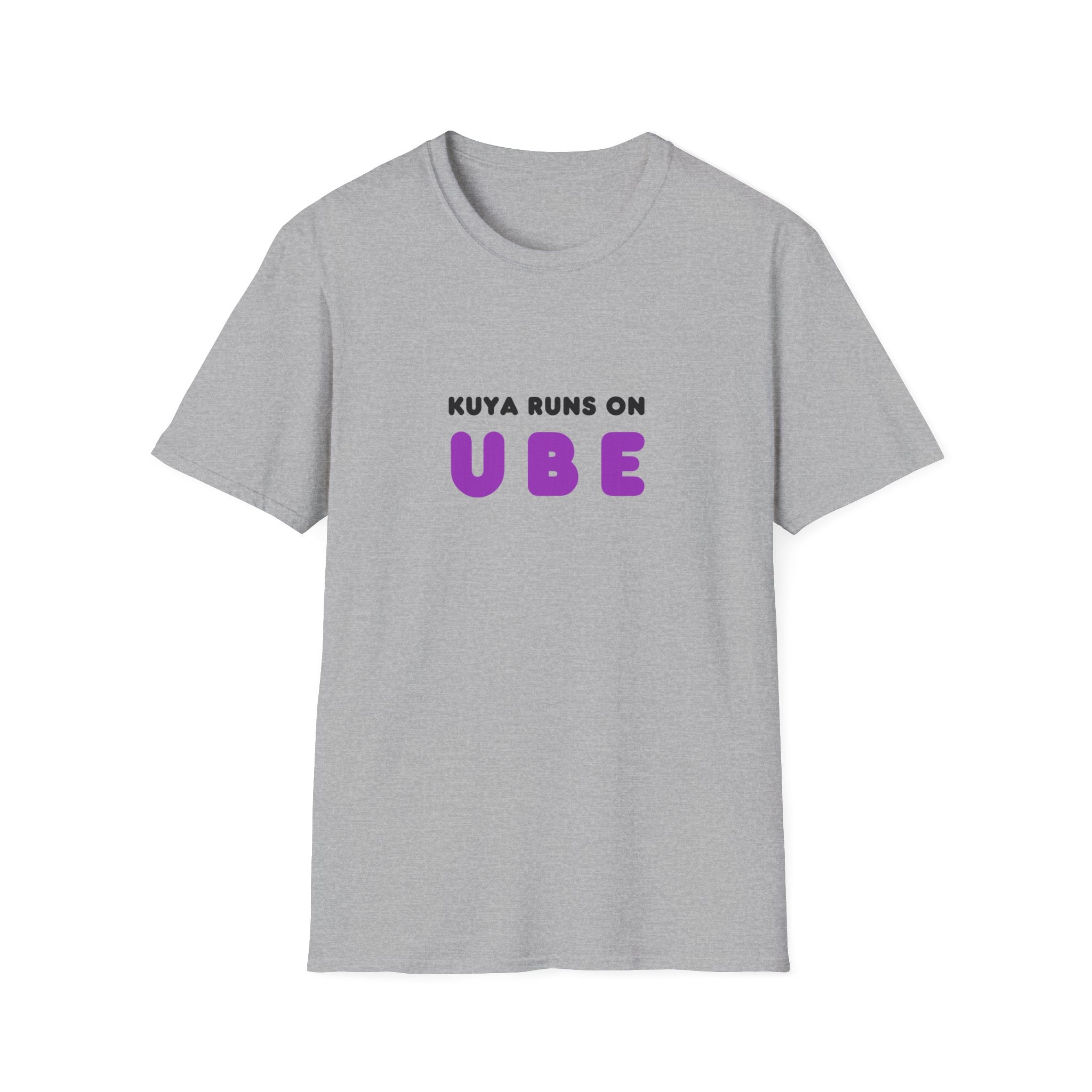 “Kuya Runs on Ube” T-Shirt — Filipino Foodie Purple Ube Dessert Tee