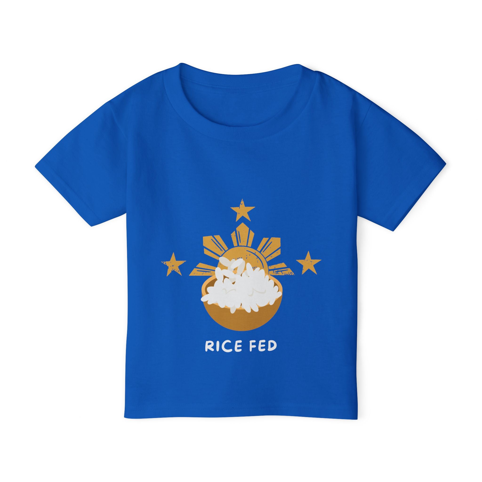 Toddler T-Shirt — "Rice Fed" Cute Rice Bowl Graphic (Filipino Pride)