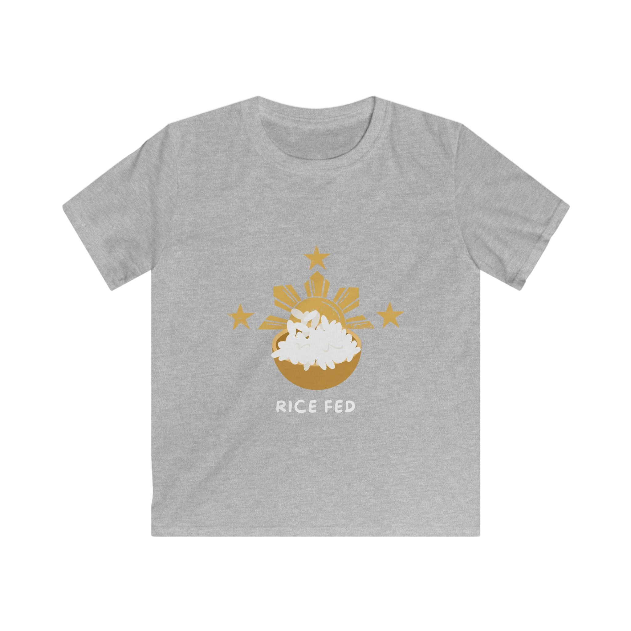 Kids Tee — "Rice Fed" Filipino Pride Rice Bowl Design