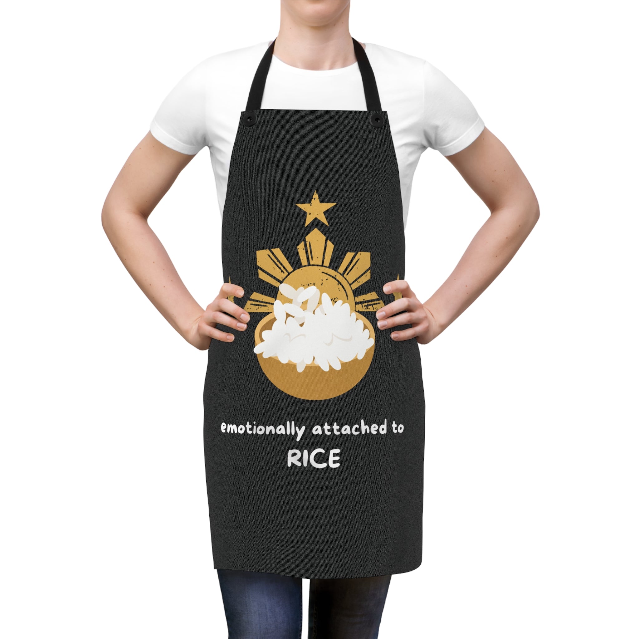 Emotionally Attached to Rice Apron | Filipino Sun Stars Rice Bowl Design