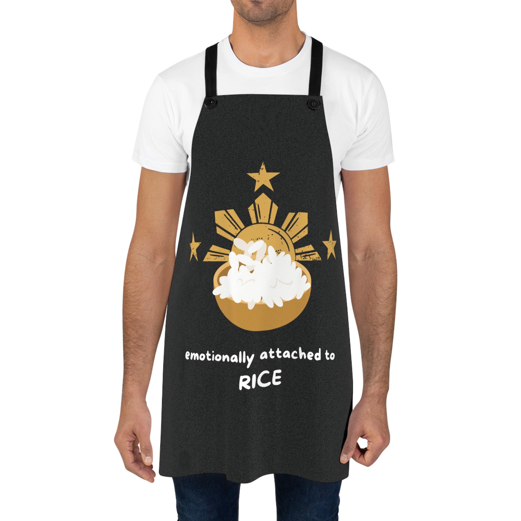 Emotionally Attached to Rice Apron | Filipino Sun Stars Rice Bowl Design