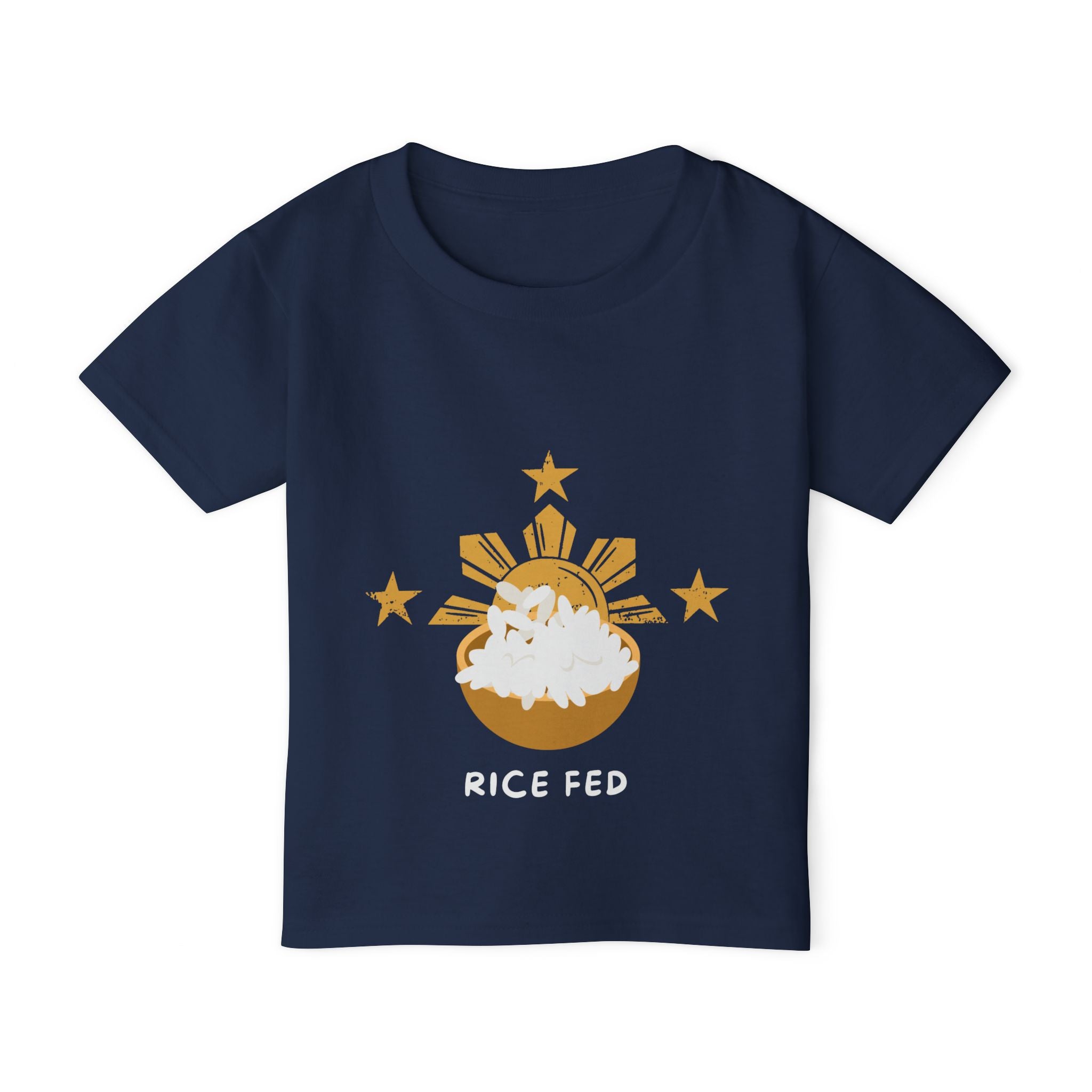 Toddler T-Shirt — "Rice Fed" Cute Rice Bowl Graphic (Filipino Pride)