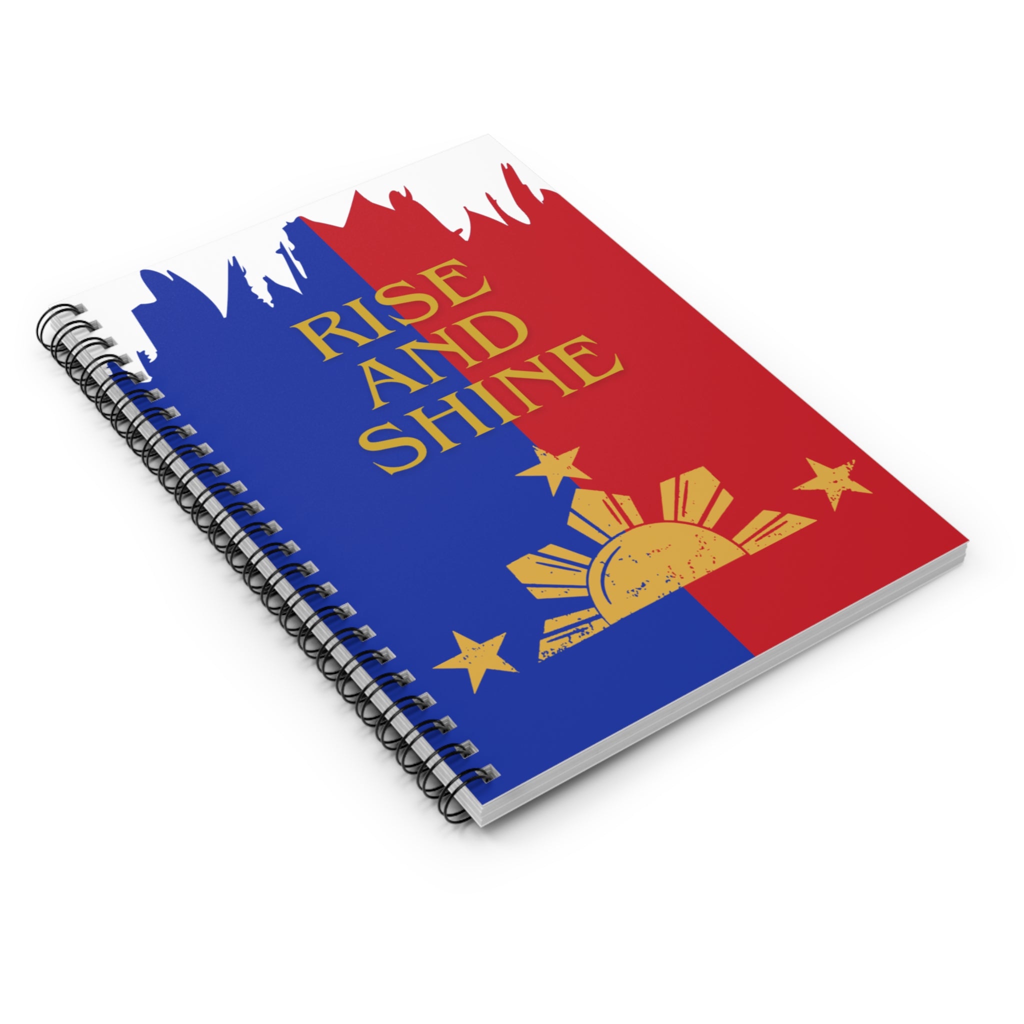 Rise and Shine Spiral Notebook — Philippine Sun & Stars Journal (Ruled)