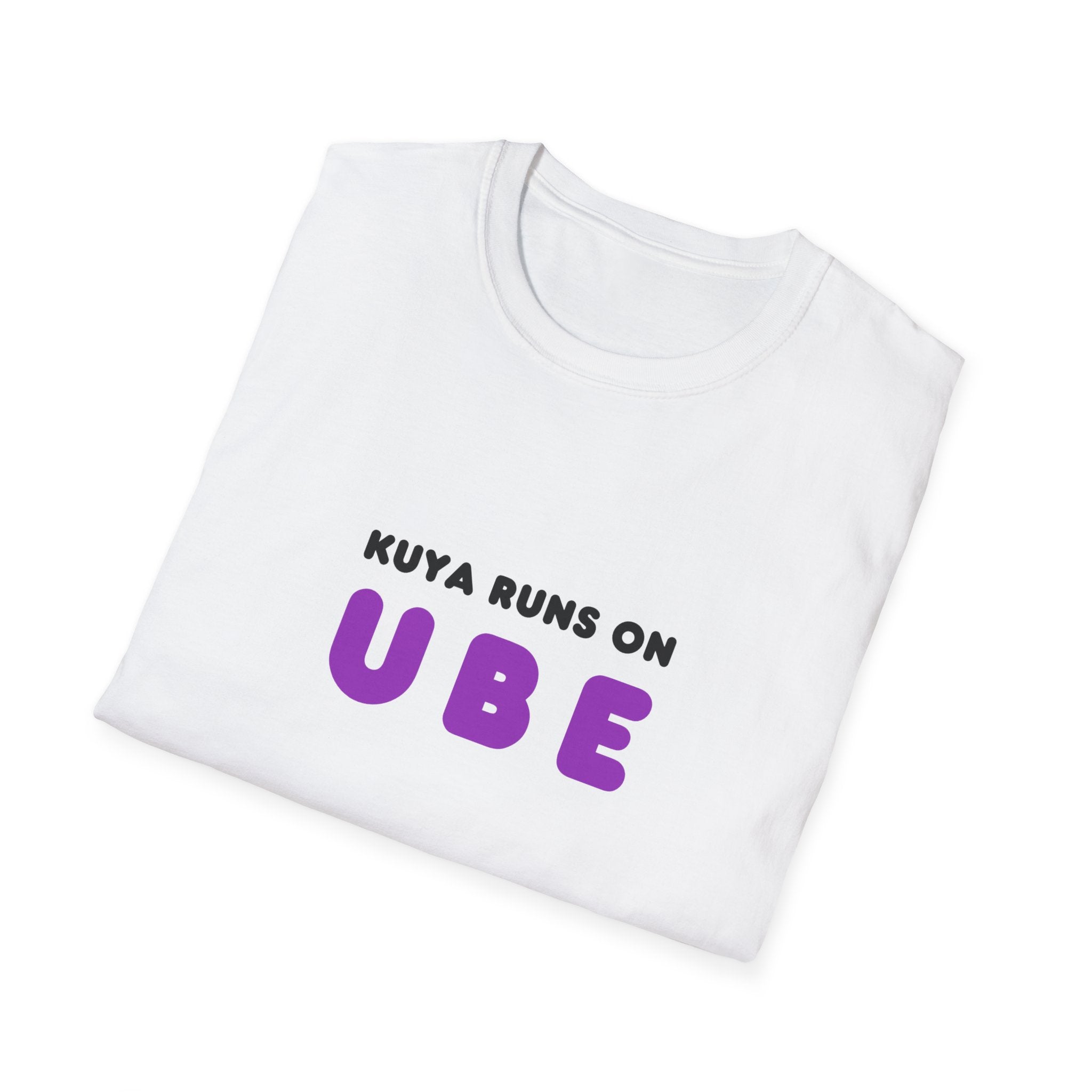 “Kuya Runs on Ube” T-Shirt — Filipino Foodie Purple Ube Dessert Tee