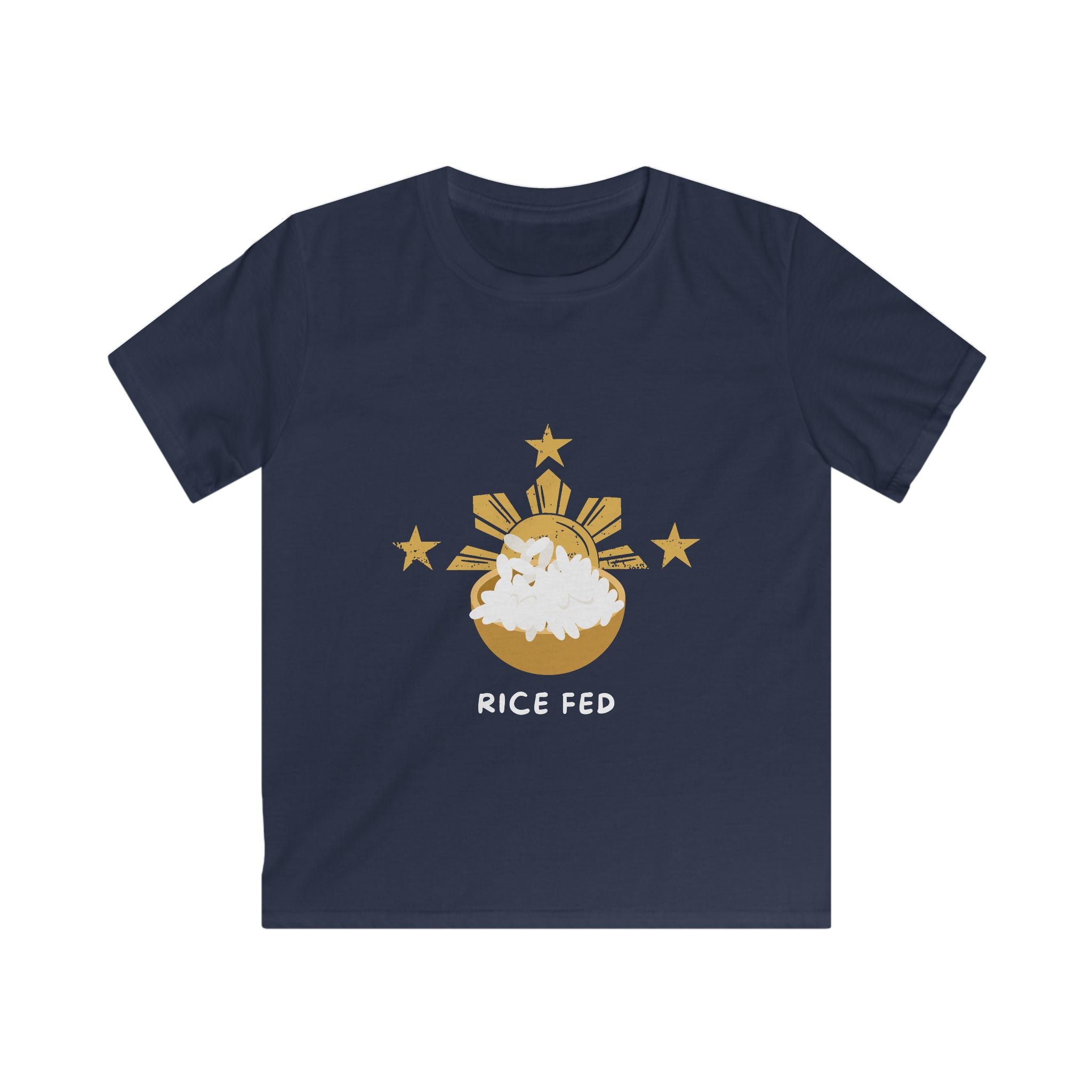 Kids Tee — "Rice Fed" Filipino Pride Rice Bowl Design