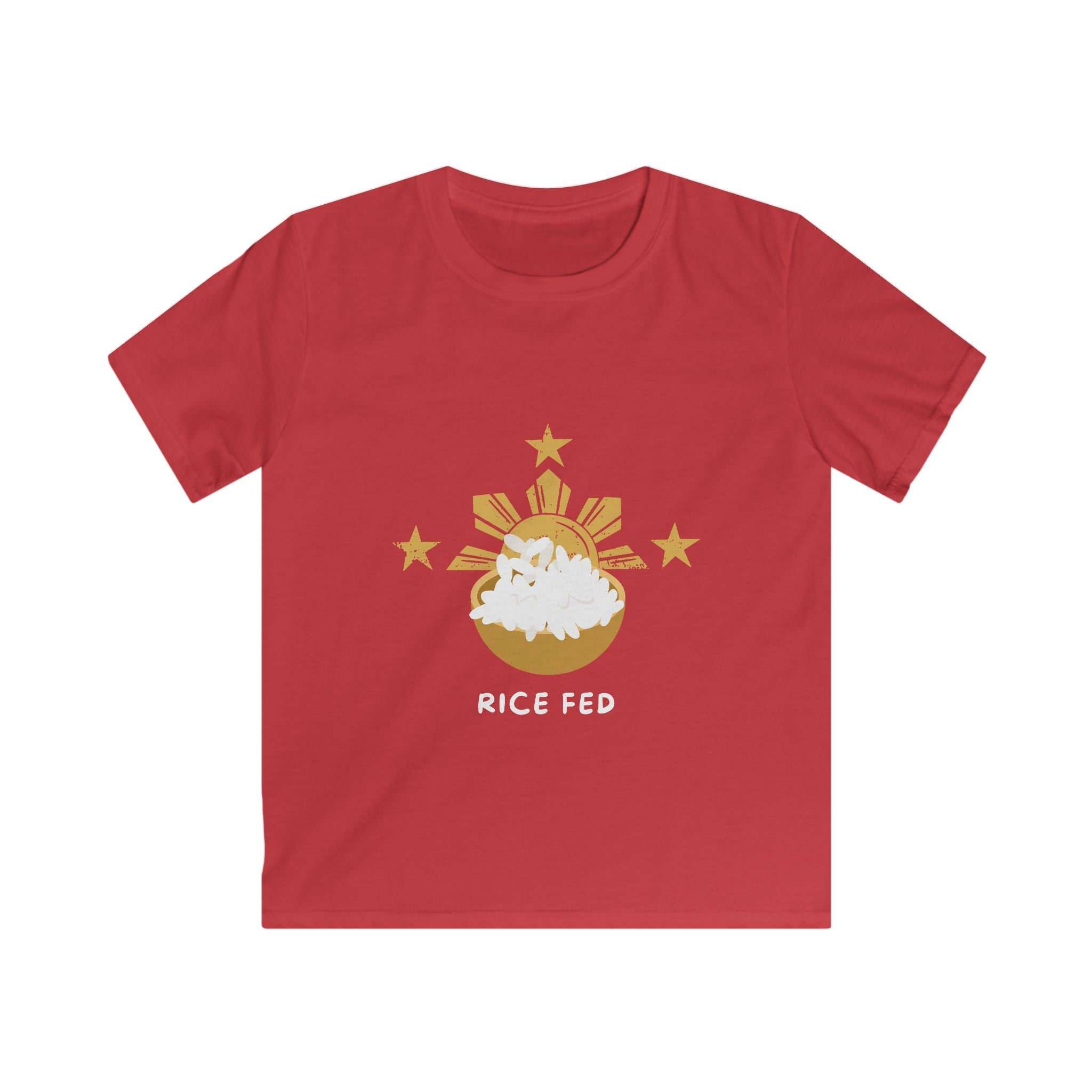 Kids Tee — "Rice Fed" Filipino Pride Rice Bowl Design