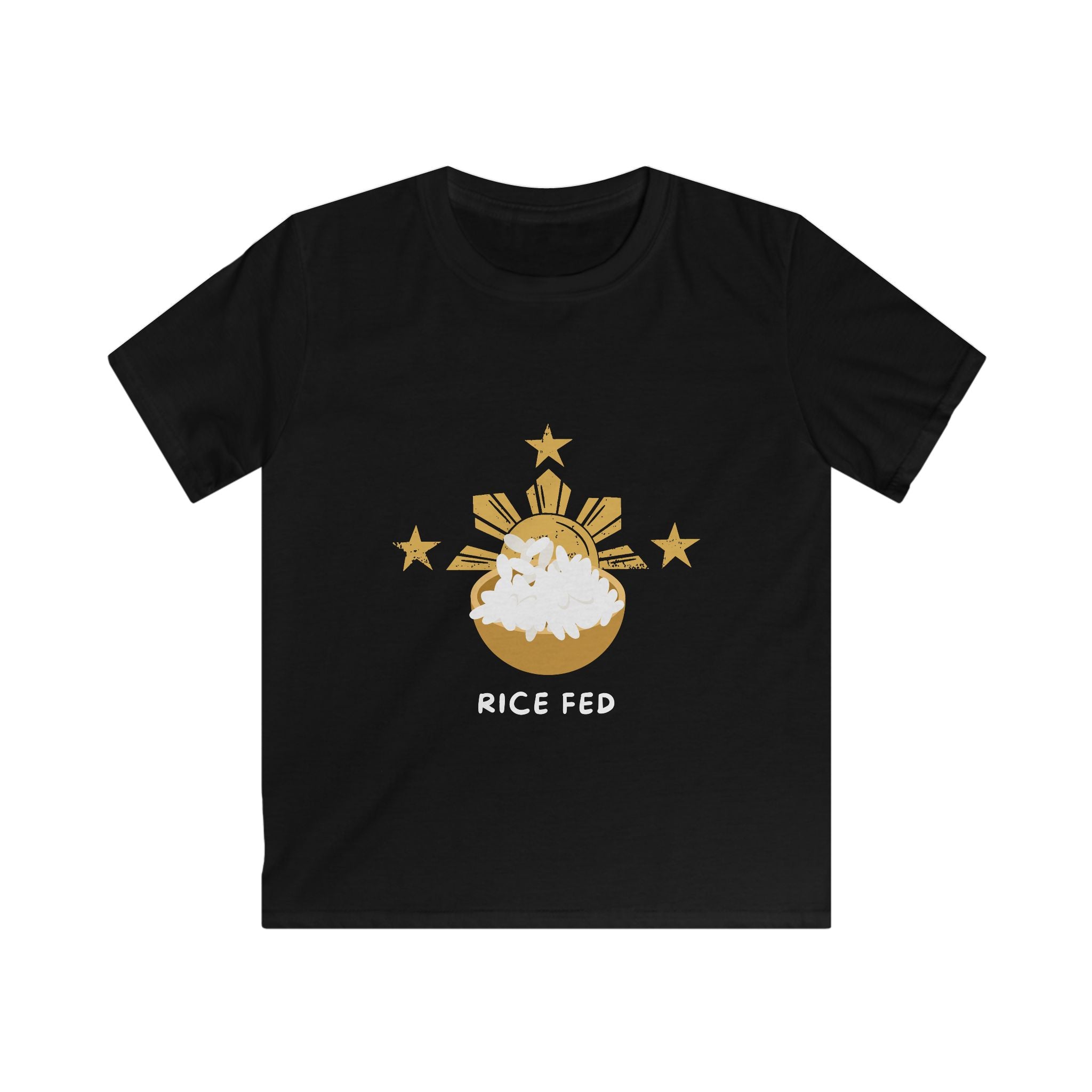 Kids Tee — "Rice Fed" Filipino Pride Rice Bowl Design