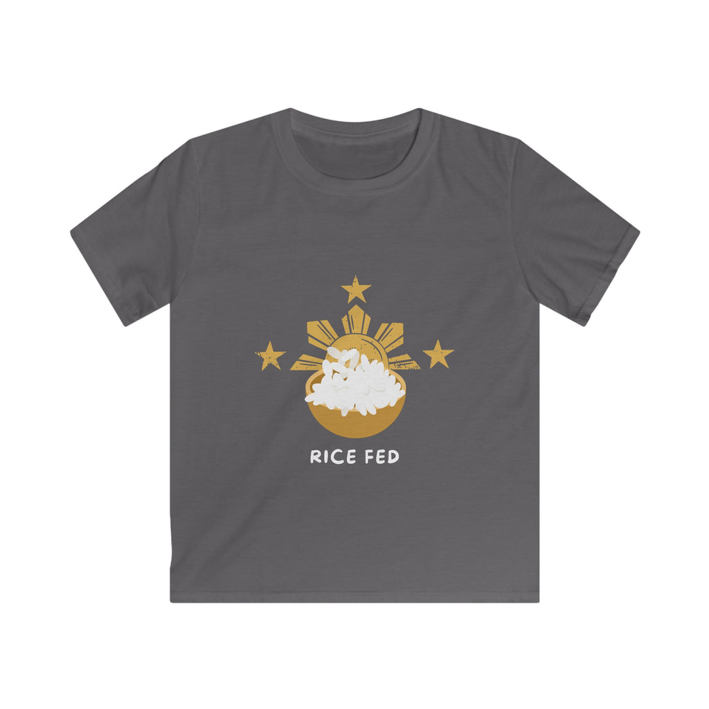 Kids Tee — "Rice Fed" Filipino Pride Rice Bowl Design