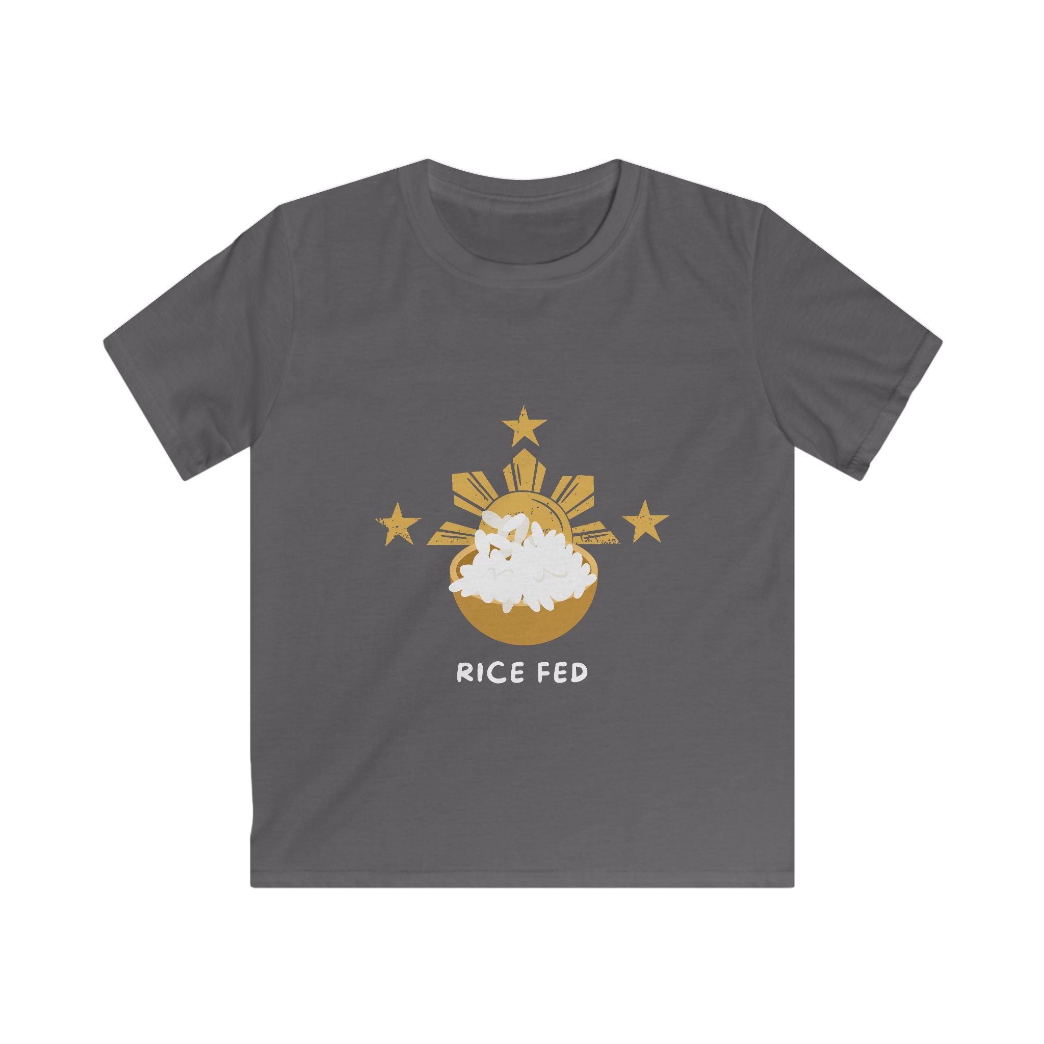 Kids Tee — "Rice Fed" Filipino Pride Rice Bowl Design