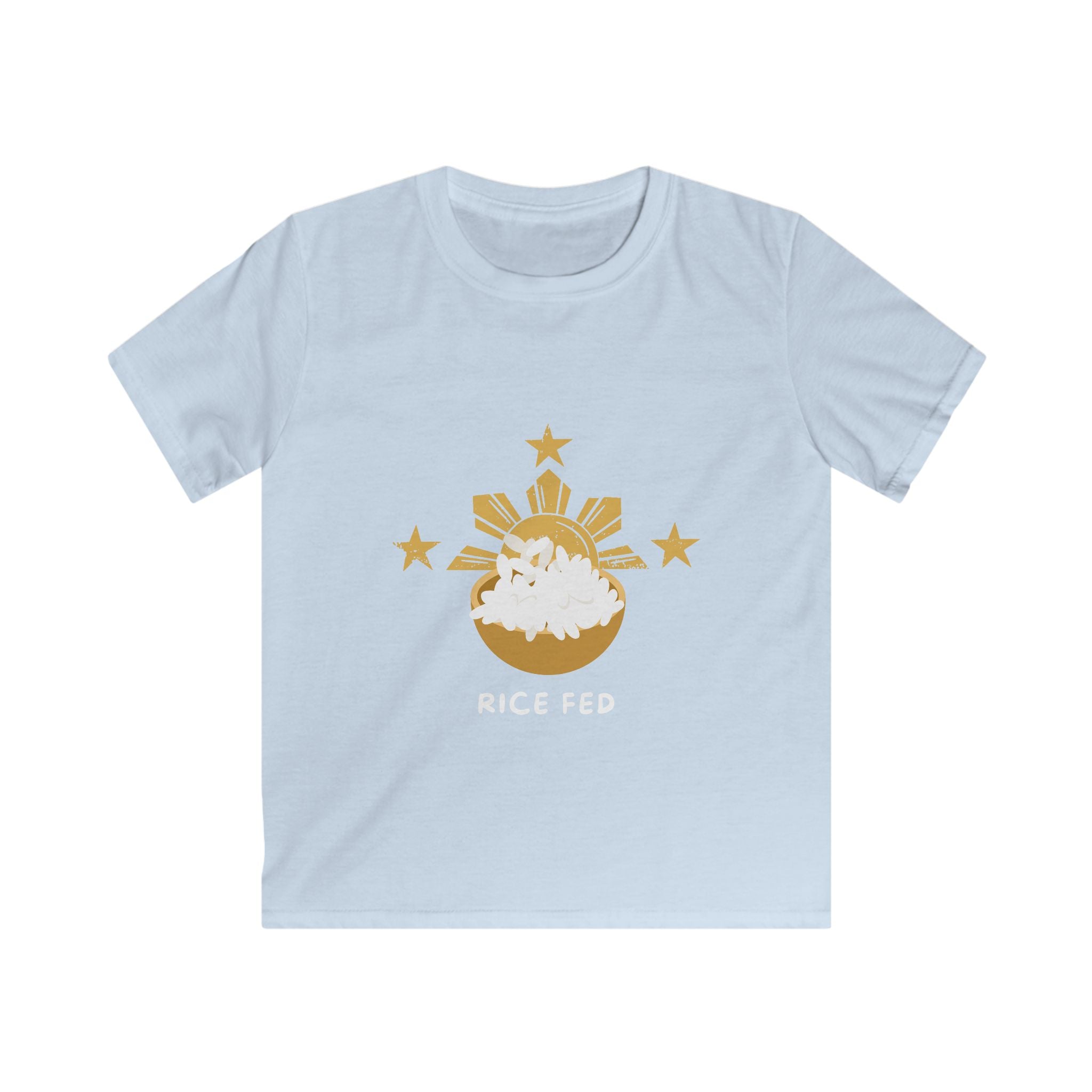 Kids Tee — "Rice Fed" Filipino Pride Rice Bowl Design