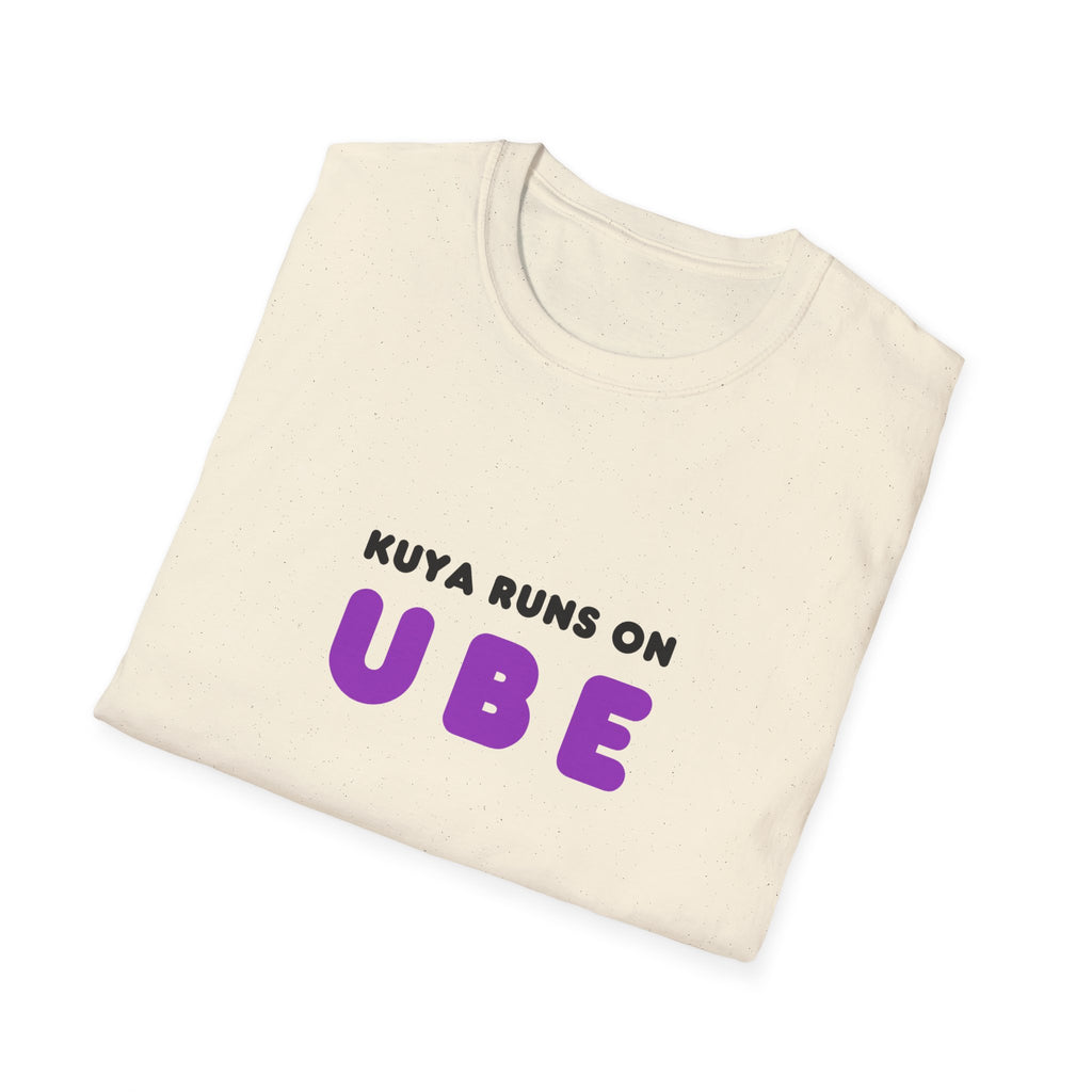 “Kuya Runs on Ube” T-Shirt — Filipino Foodie Purple Ube Dessert Tee