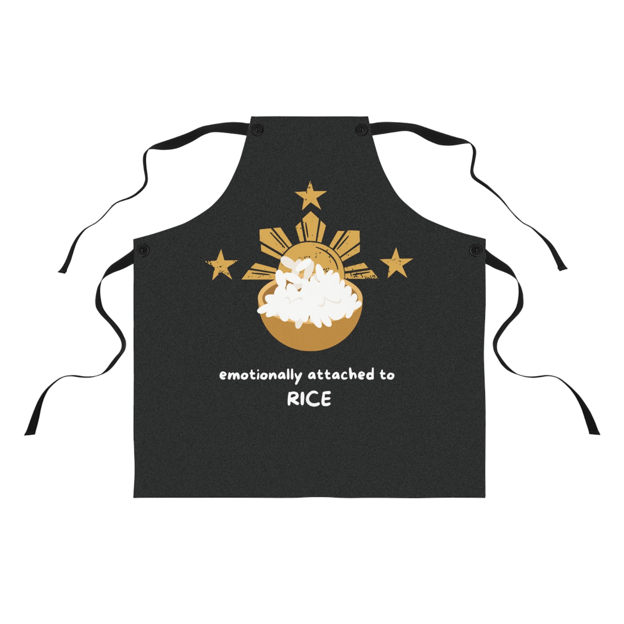Emotionally Attached to Rice Apron | Filipino Sun Stars Rice Bowl Design