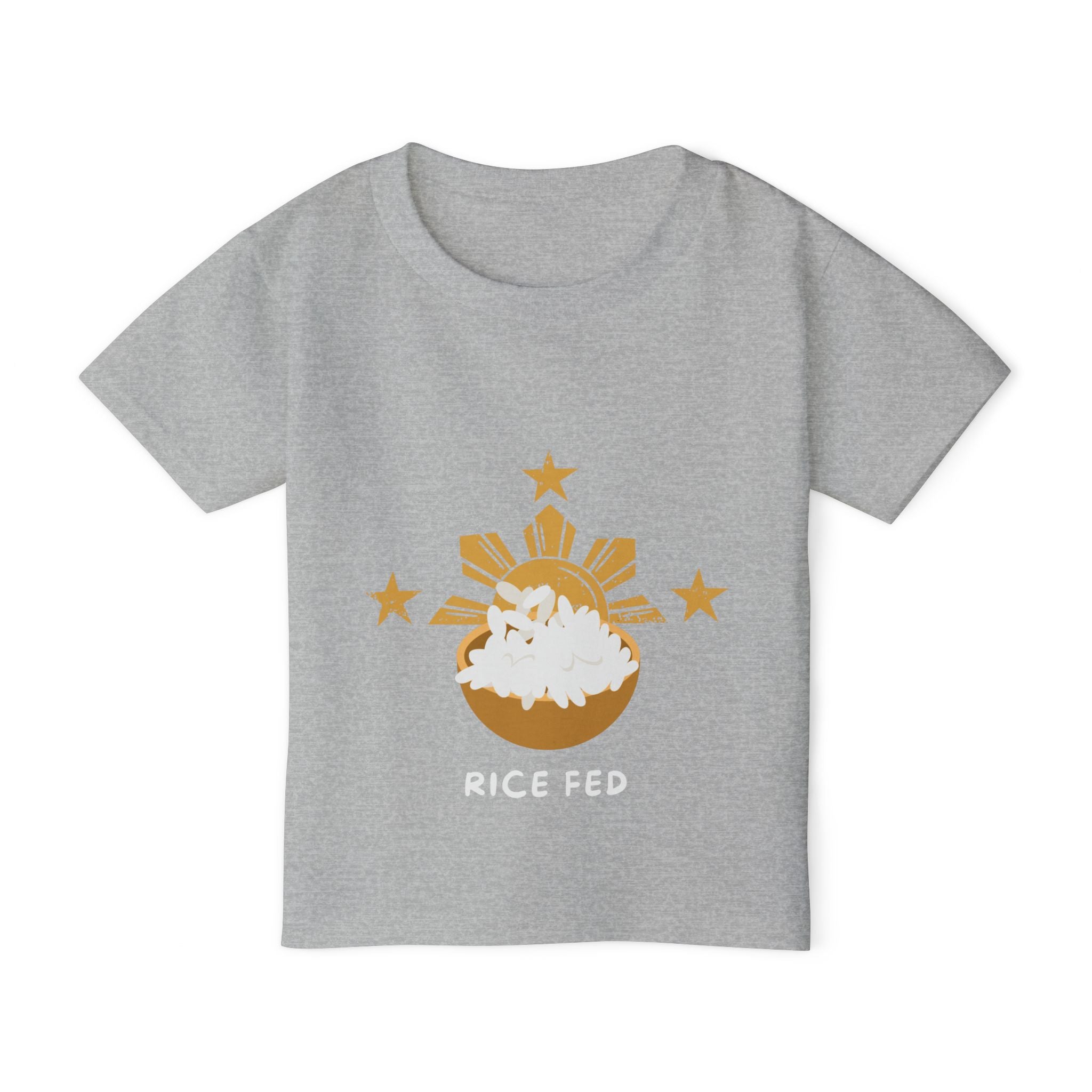 Toddler T-Shirt — "Rice Fed" Cute Rice Bowl Graphic (Filipino Pride)