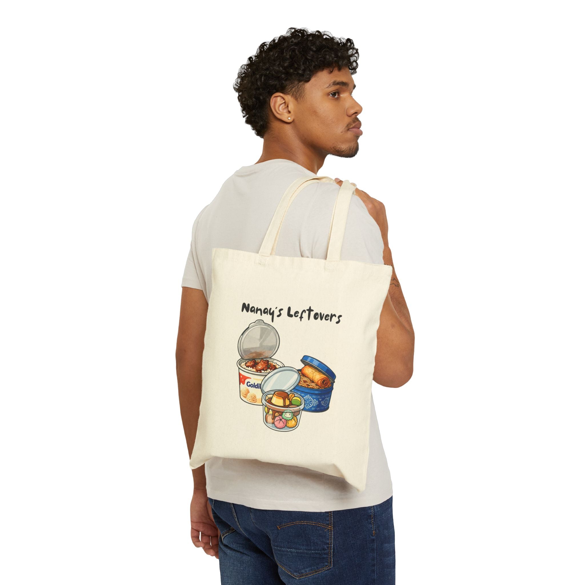 Nanay's Leftovers Tote Bag | Filipino food containers illustration