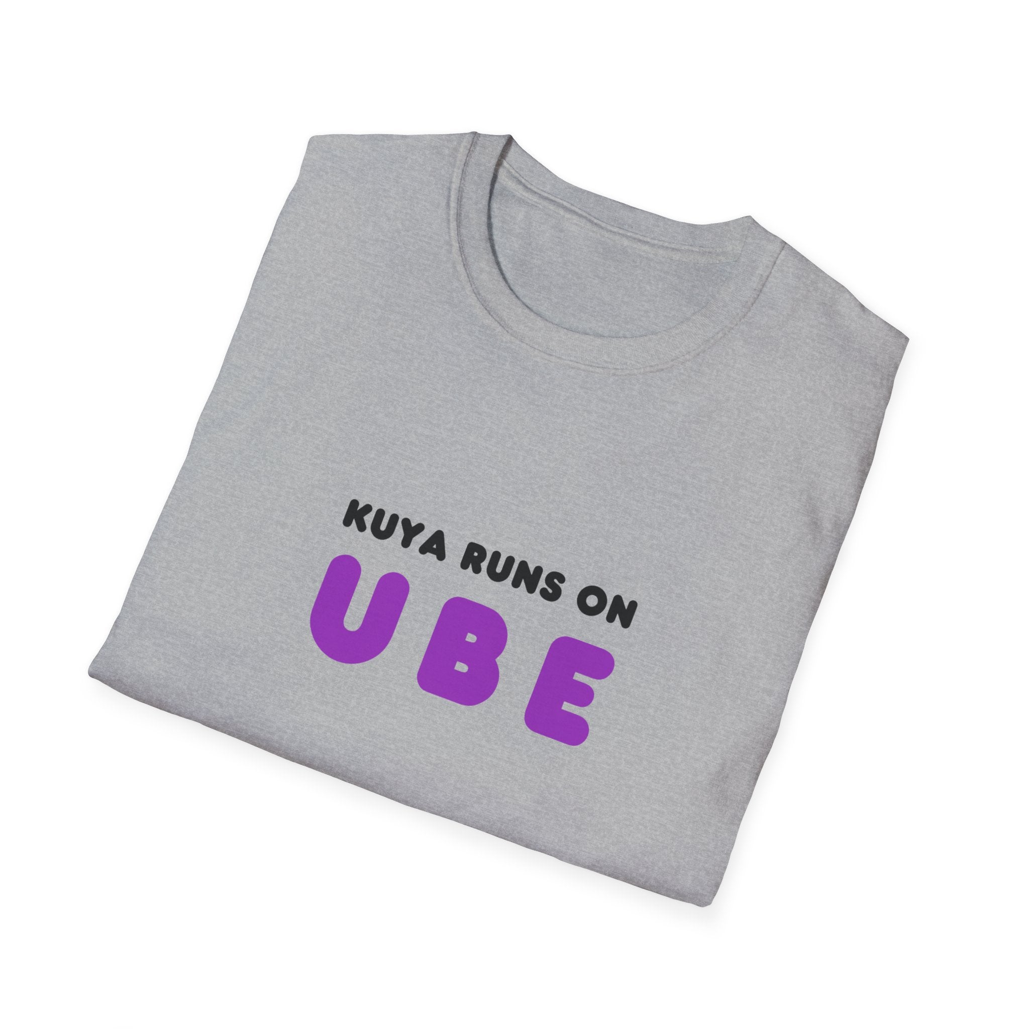 “Kuya Runs on Ube” T-Shirt — Filipino Foodie Purple Ube Dessert Tee