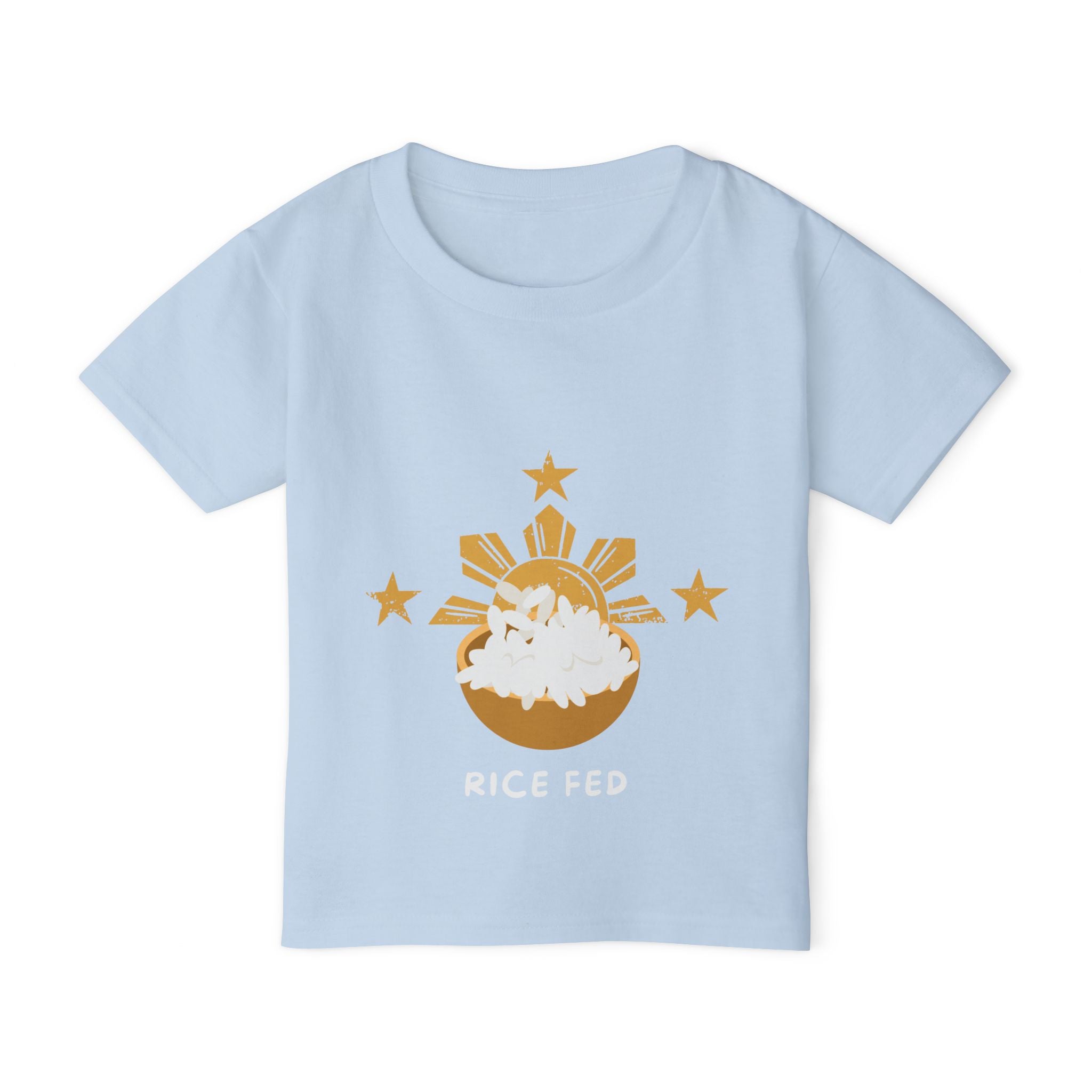 Toddler T-Shirt — "Rice Fed" Cute Rice Bowl Graphic (Filipino Pride)