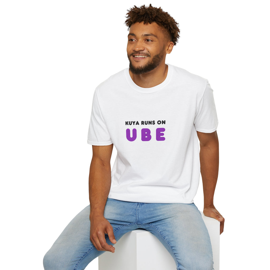 “Kuya Runs on Ube” T-Shirt — Filipino Foodie Purple Ube Dessert Tee