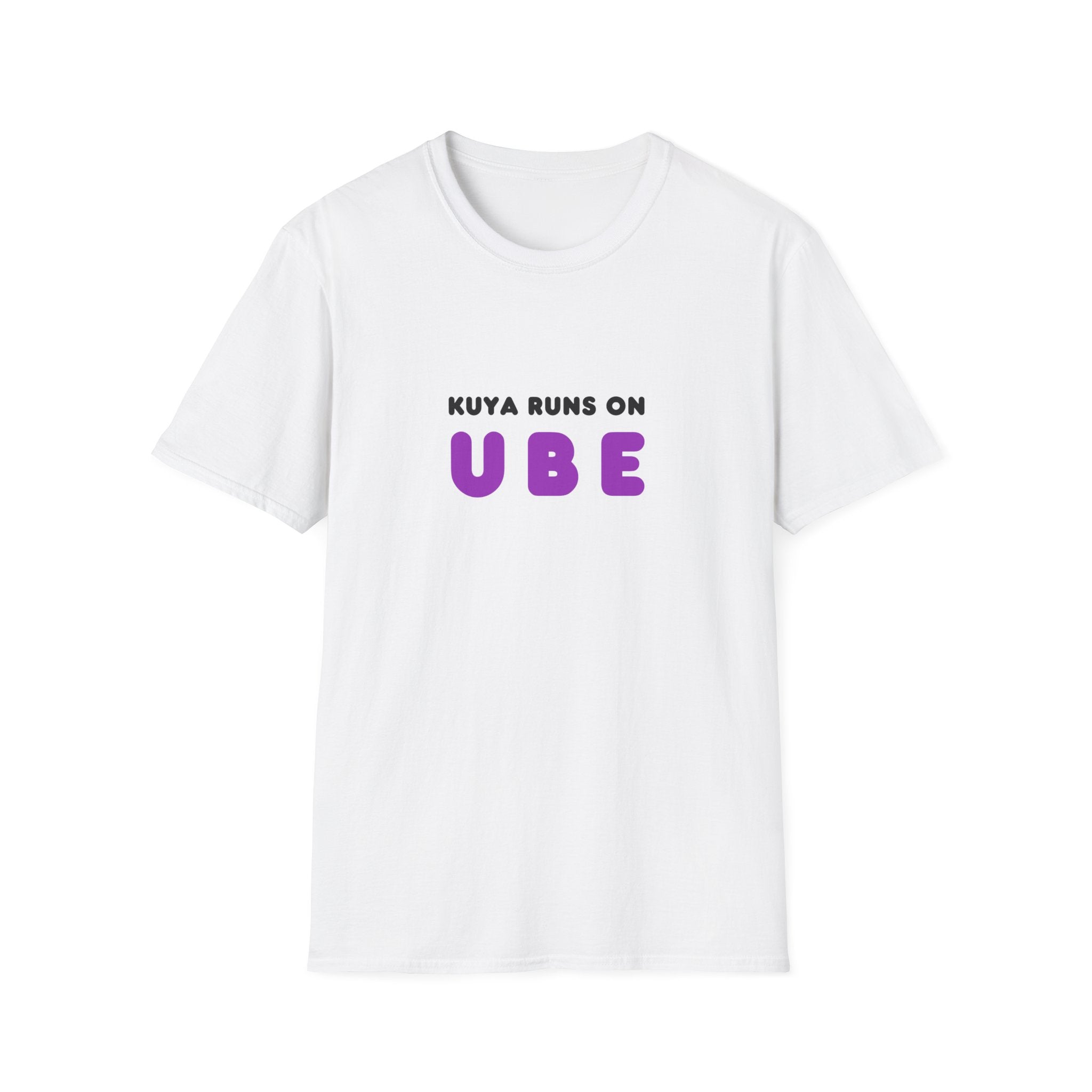 “Kuya Runs on Ube” T-Shirt — Filipino Foodie Purple Ube Dessert Tee