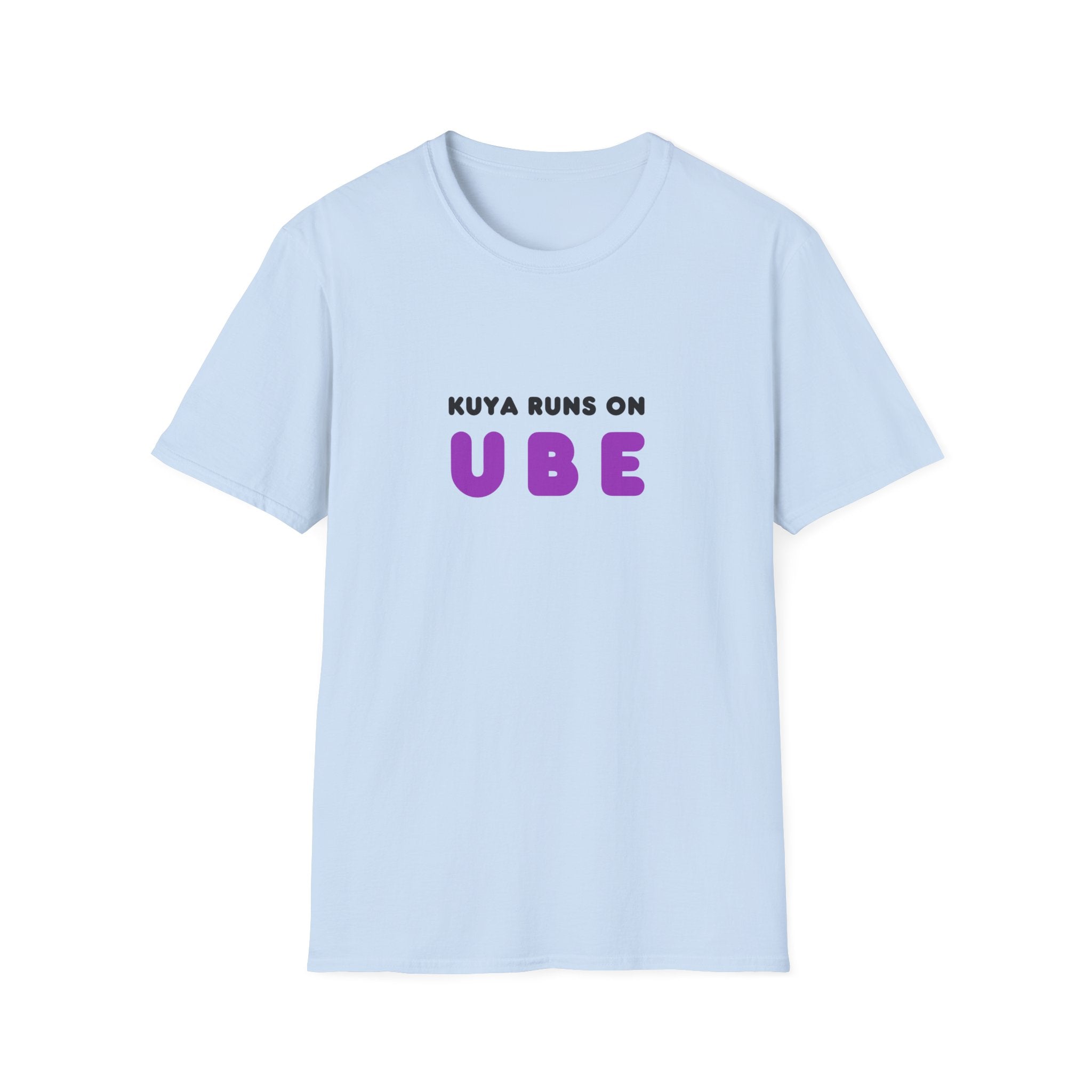 “Kuya Runs on Ube” T-Shirt — Filipino Foodie Purple Ube Dessert Tee